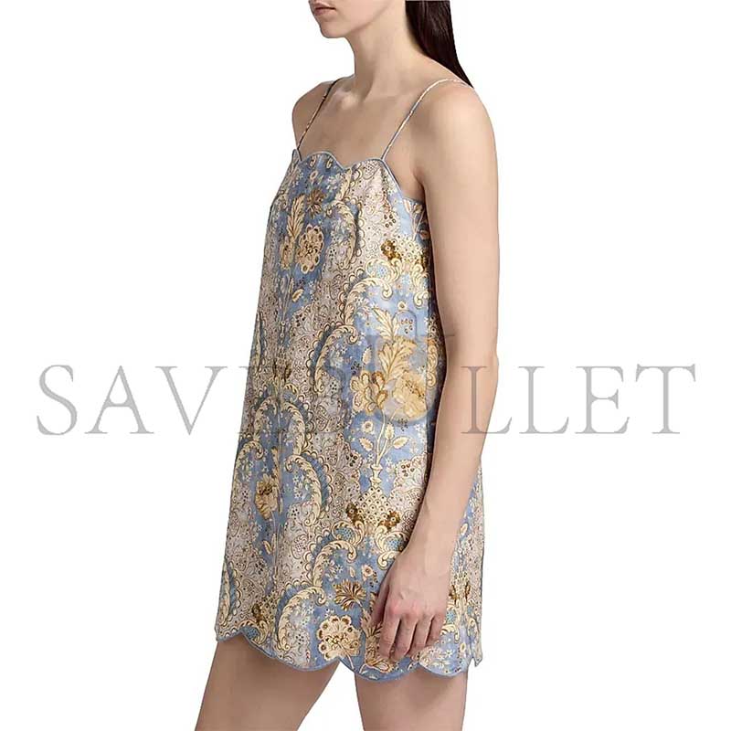 ZIMMERMANN DAYLIGHT SCALLOP MINI DRESS 